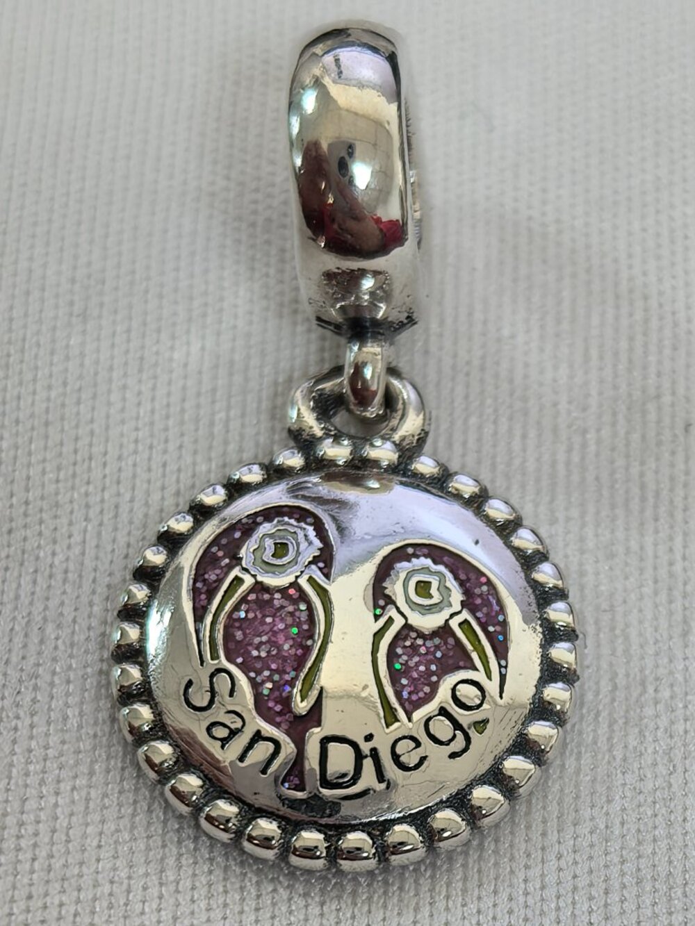 Pandora San Diego Seal Exclusive Dangle Charm Pendant, S925 Silver Jewelry